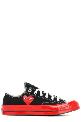 Comme des Garons Play X Converse Logo Print Chuck 70 Low-Top Sneakers