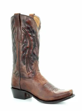 Corral Men's Cowboy Medium Square Toe Leather Western Boots Honey A3476