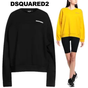 D SQUARED2  |Long Sleeves Cotton Logo Hoodies & Sweatshirts