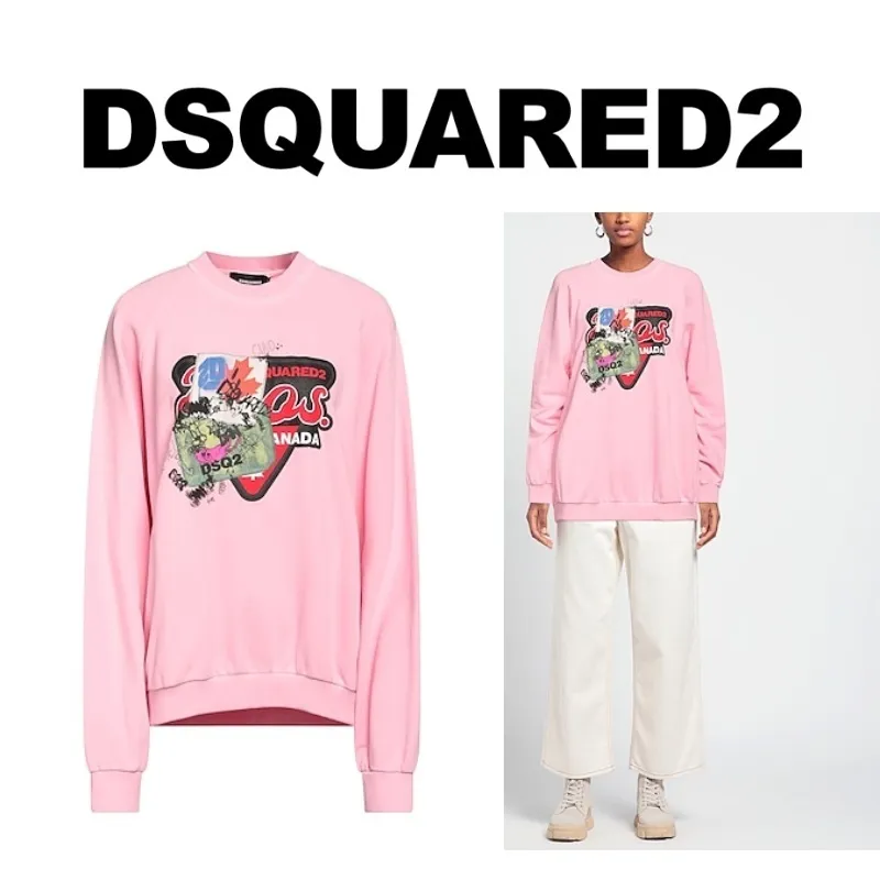 D SQUARED2  |Long Sleeves Logo Hoodies & Sweatshirts