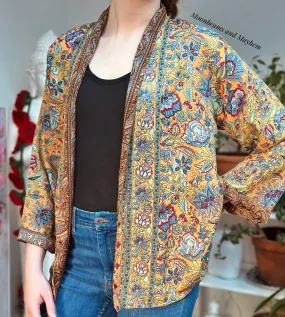 DELICIOUS PORTOBELLO ROAD SAREE KIMONO JACKET (OF43)