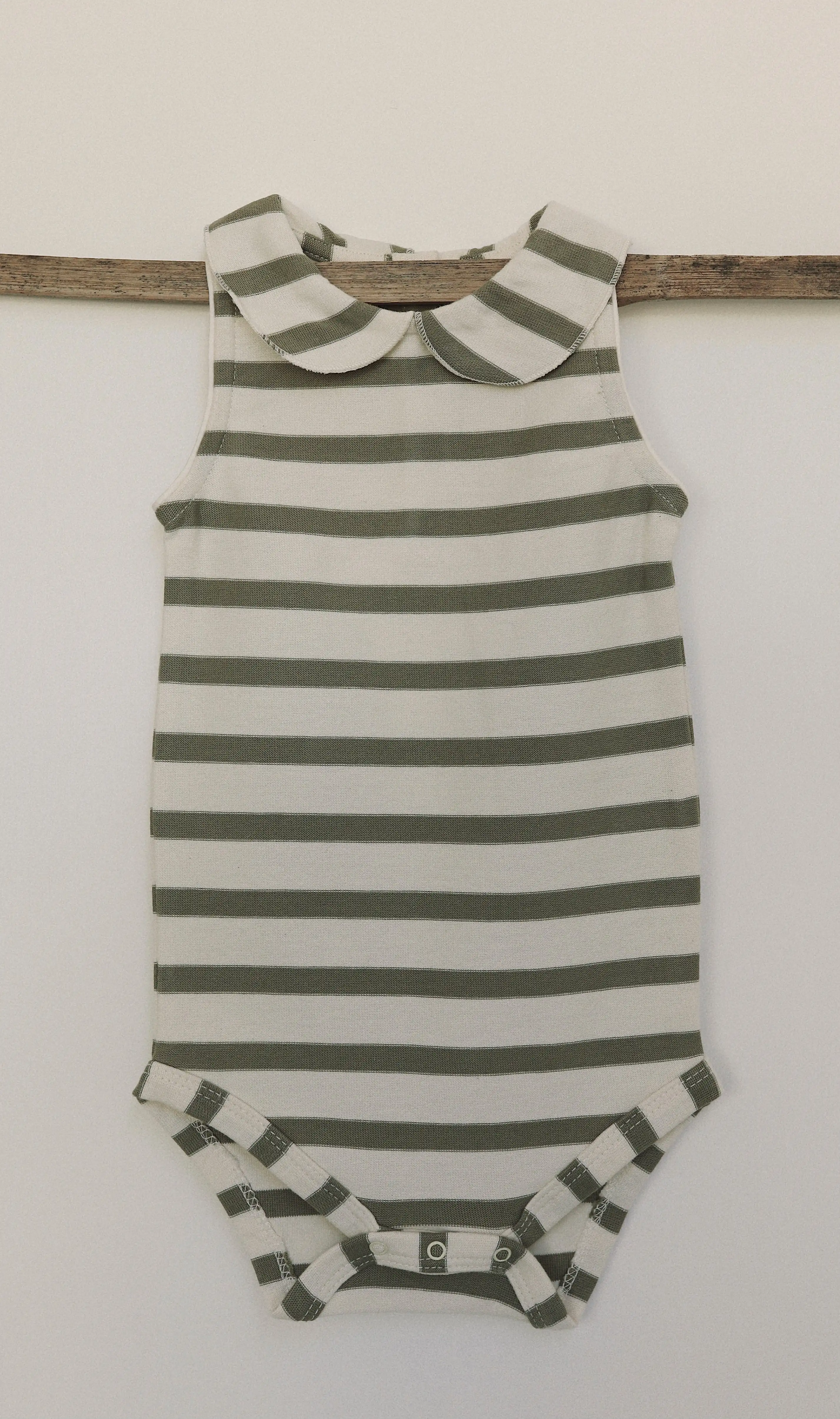 DELILAH SUIT | DRIED HERB UNDYED STRIPE