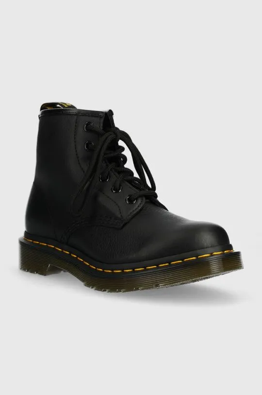 Dr. Martens leather biker boots 101 women's black color  DM30700001