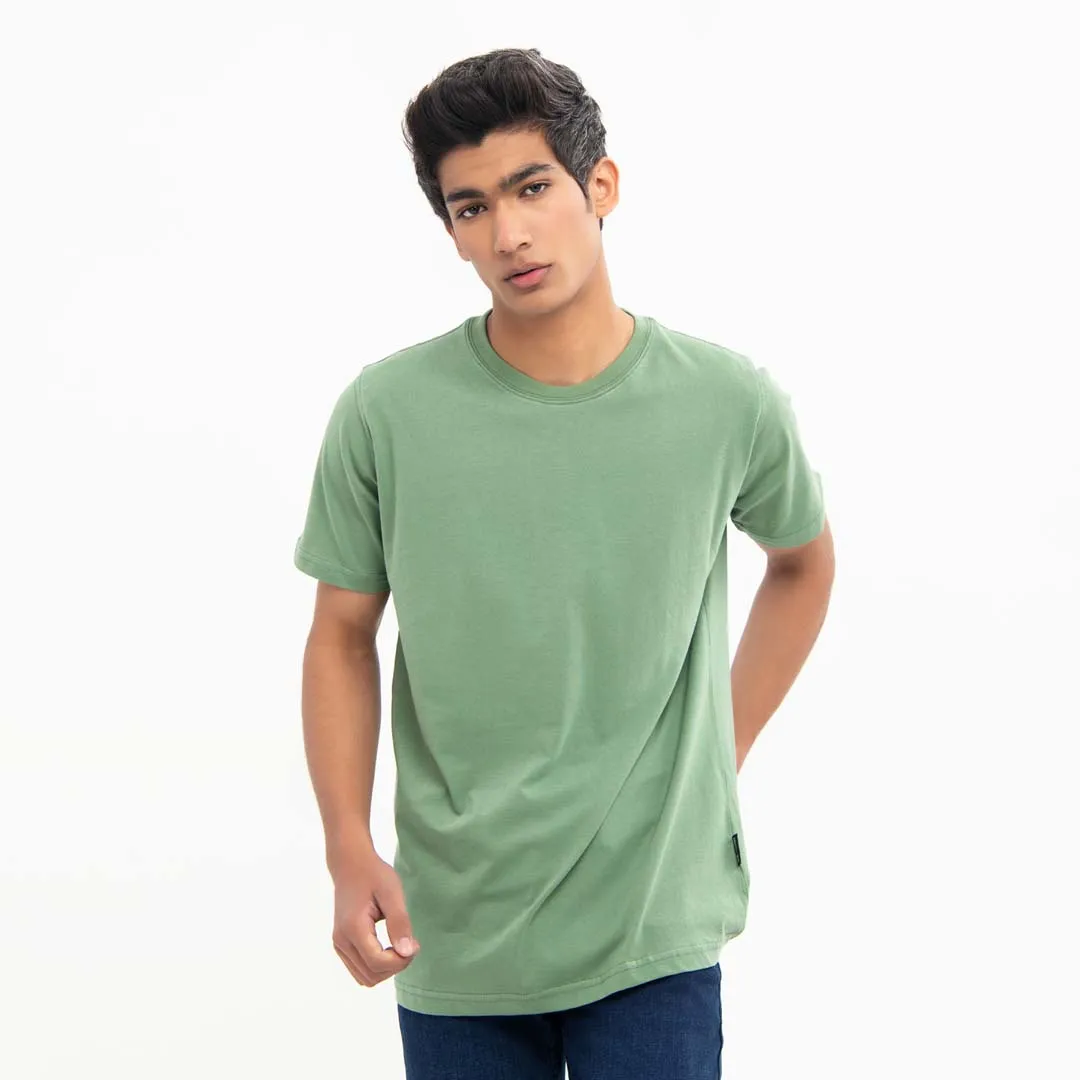 DROP SHOULDER CREW NECK T-SHIRT