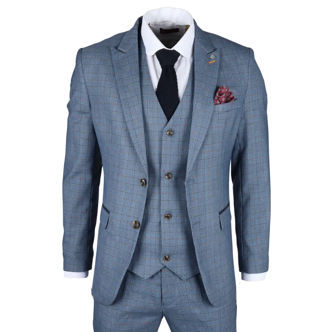 Earl - Men's Blue Checked Blazer