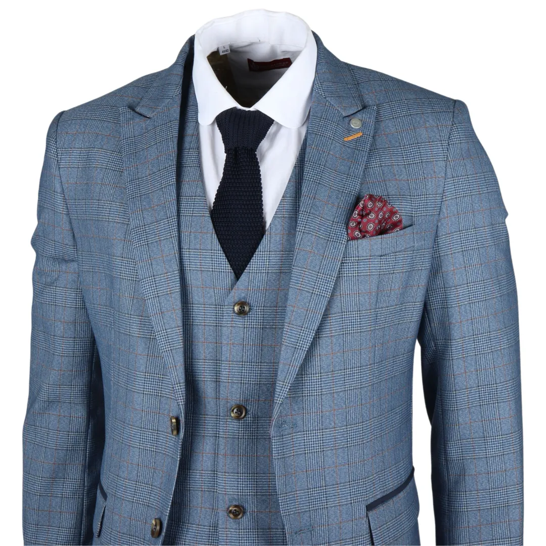 Earl - Men's Blue Checked Blazer