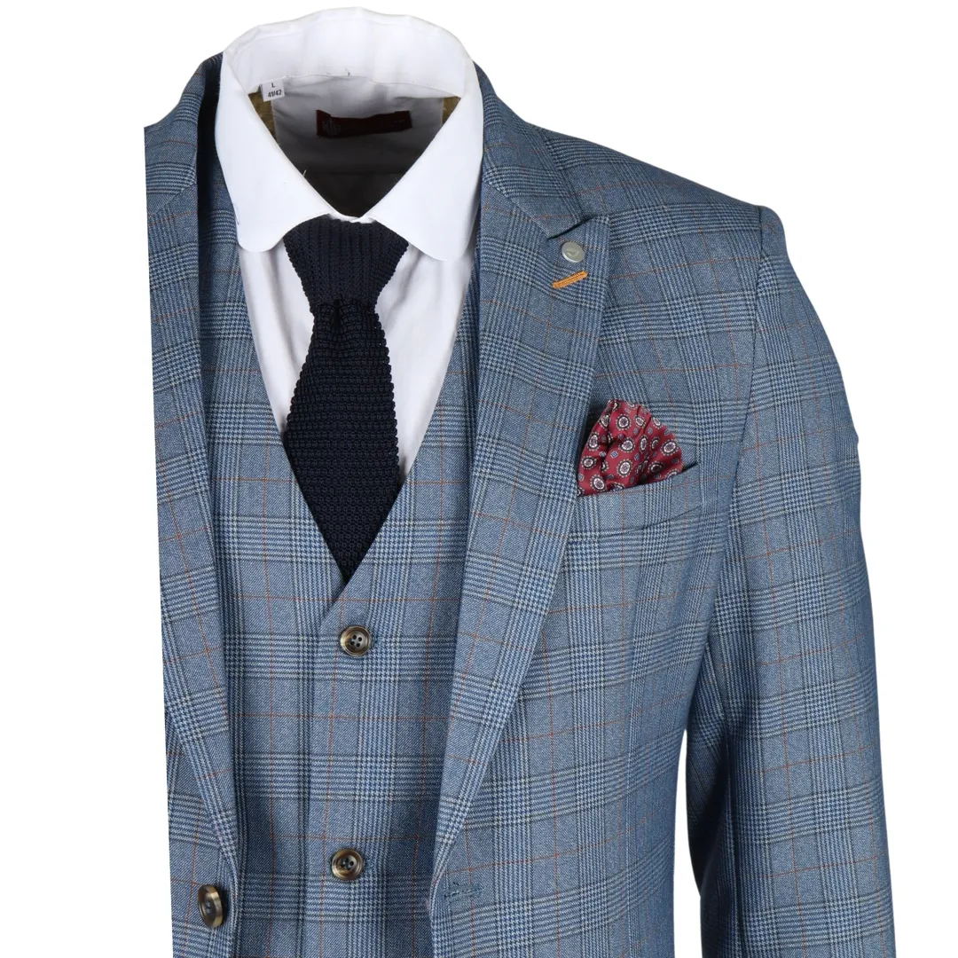 Earl - Men's Blue Checked Blazer