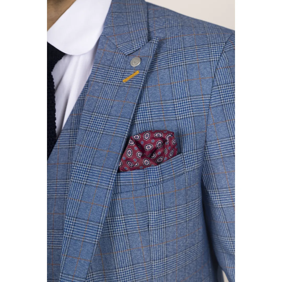 Earl - Men's Blue Checked Blazer