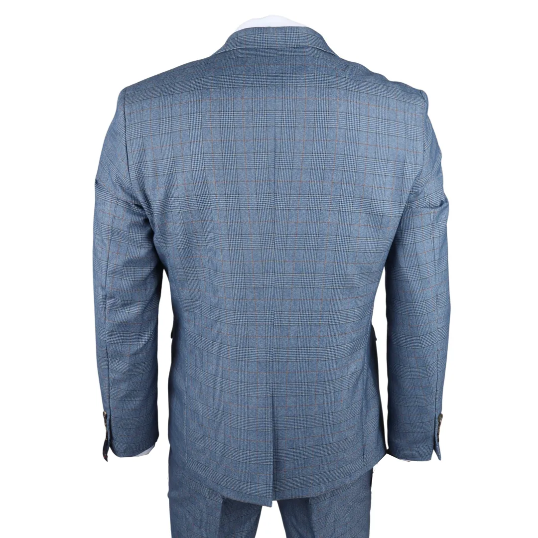 Earl - Men's Blue Checked Blazer