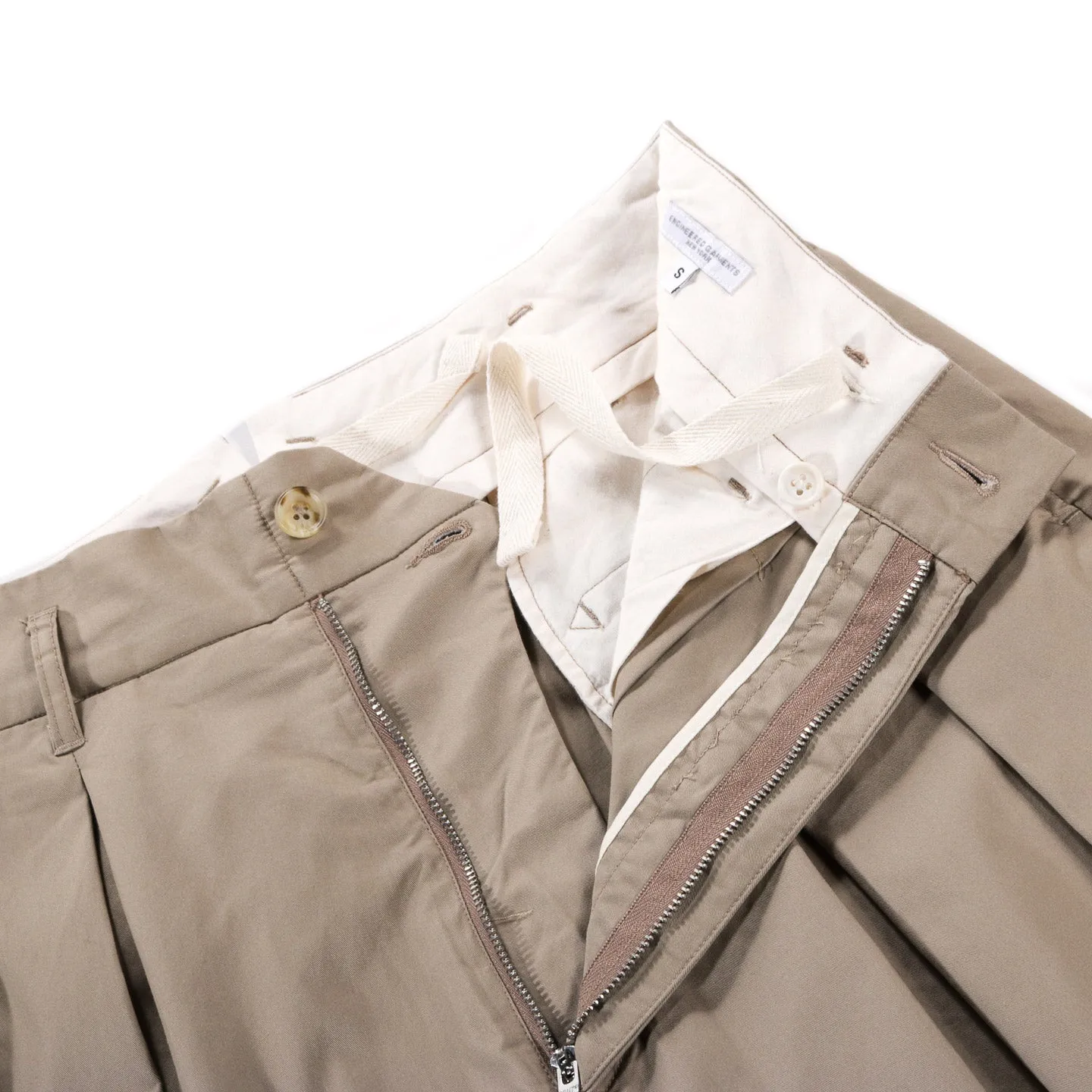 ENGINEERED GARMENTS BONTON PANT KHAKI HIGHCOUNT TWILL