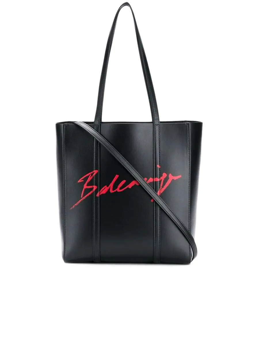 Everyday XS Black Leather Tote Bag