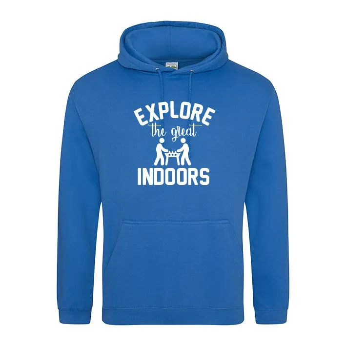 Explore The Great Indoors Youth Hoodie - Sapphire Blue