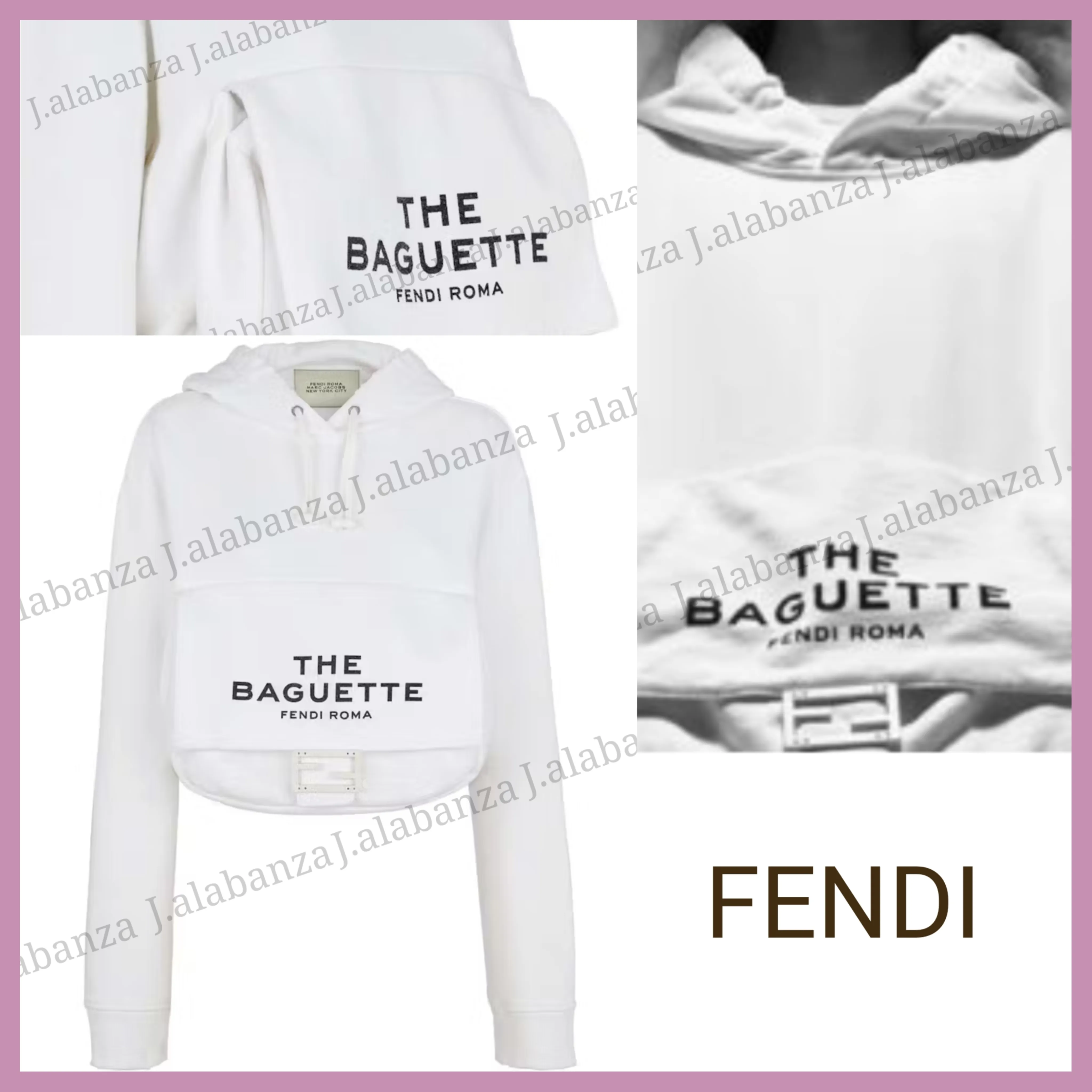 FENDI  |Collaboration Long Sleeves Plain Logo Hoodies & Sweatshirts