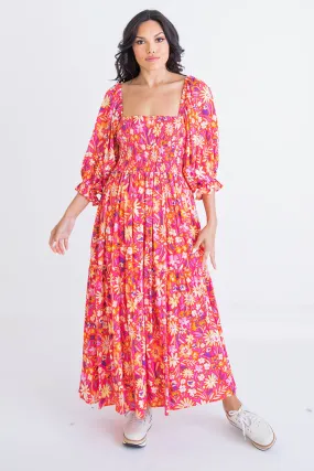 Floral Abstract Maxi Dress