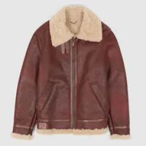 Golden Goose B-3 Shearling Leather Jacket