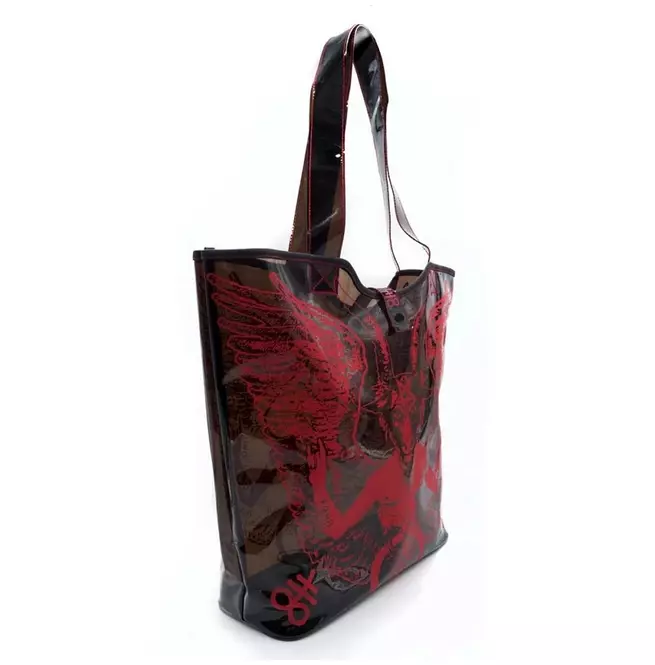 Gothic Baphomet Print Pvc Beach Tote Bag