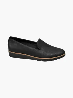 Graceland  Black Contrast Slip-on Loafers