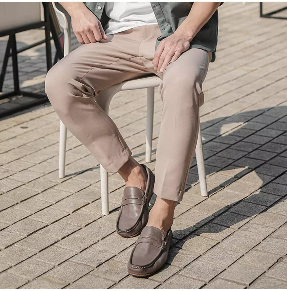 Handmade Men's Cow Suede Casual Loafer Shoes