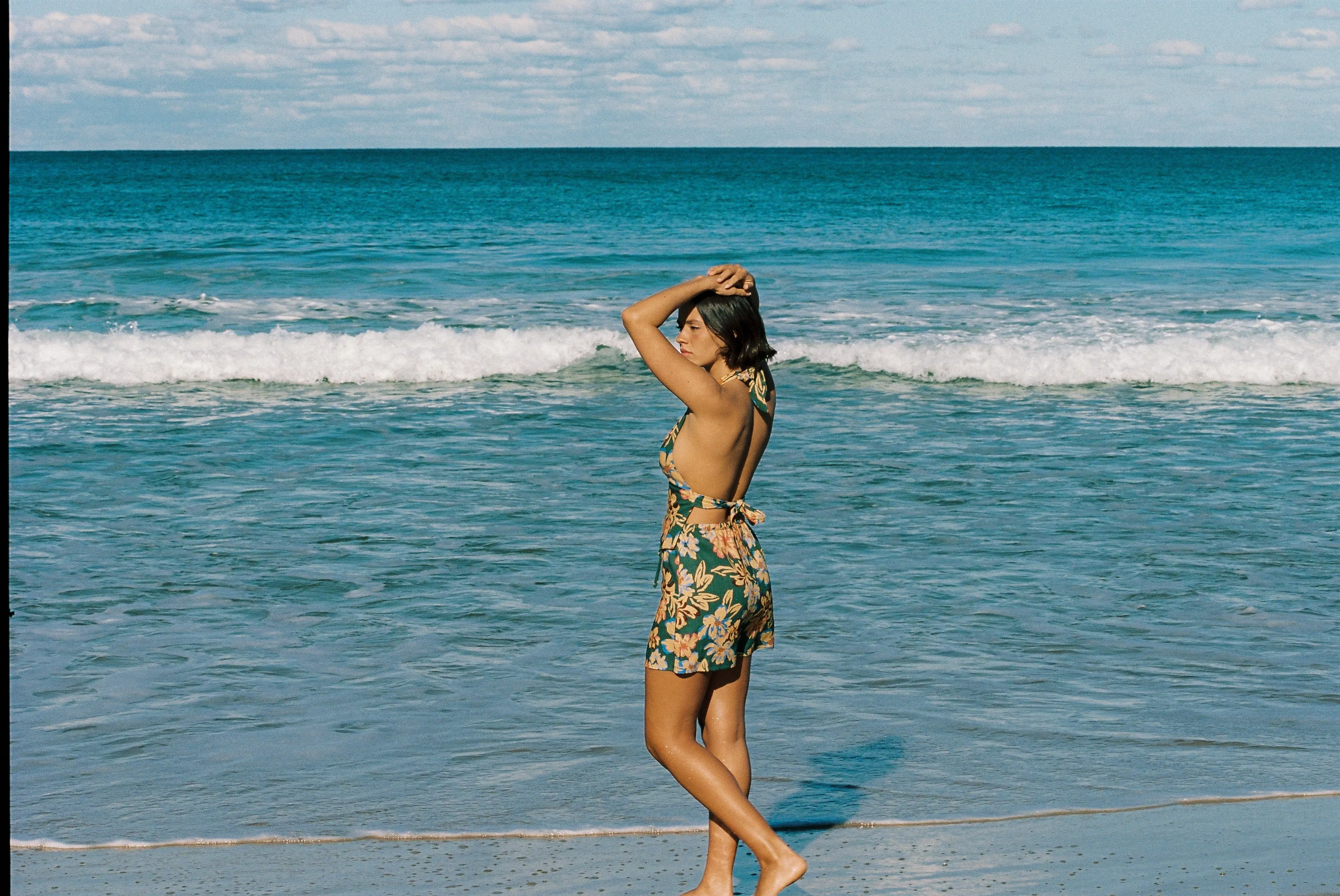 Hawaiian Floral Halter Top Jungle