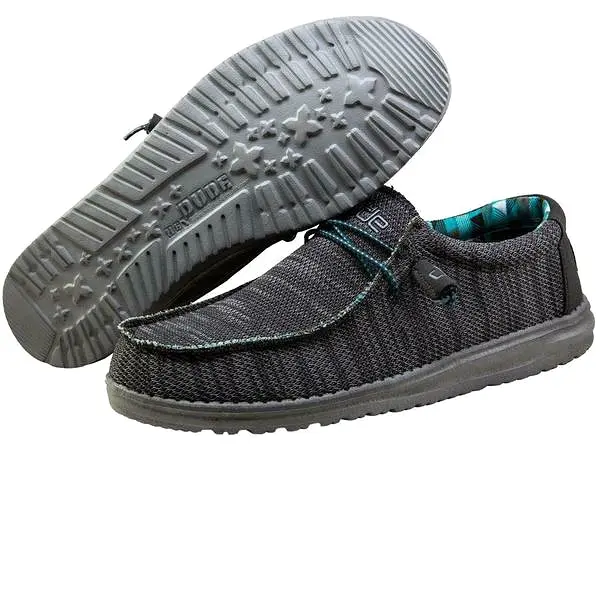 'Hey Dude' Men's Wally Sox - Charcoal