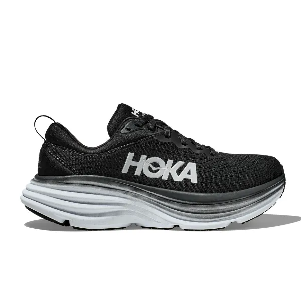 HOKA Men's Bondi 8 (Medium Width) Black/White