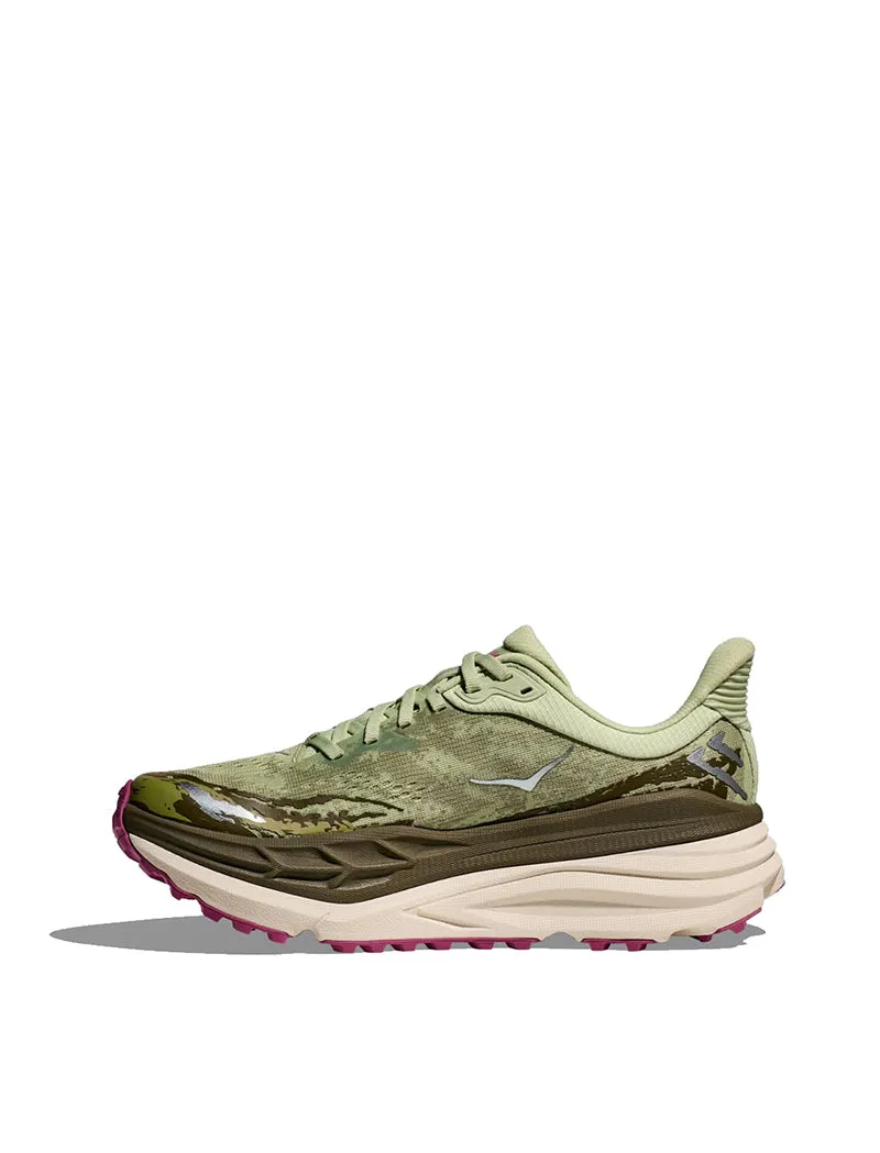 Hoka Womens Stinson 7 Trainer Seed Green / Beet Root