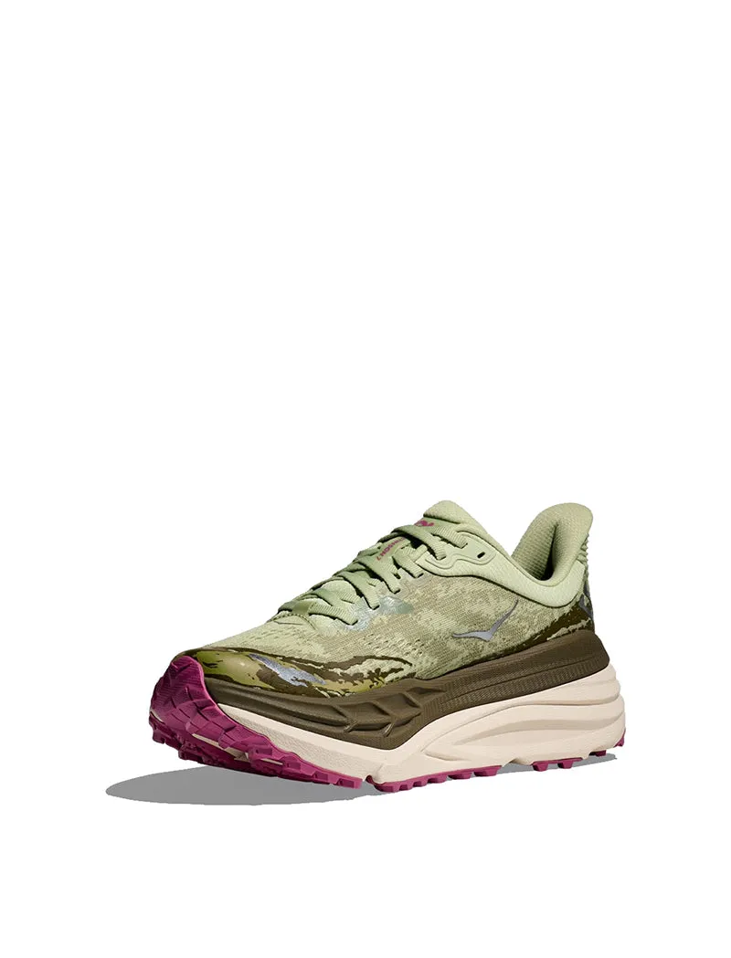 Hoka Womens Stinson 7 Trainer Seed Green / Beet Root