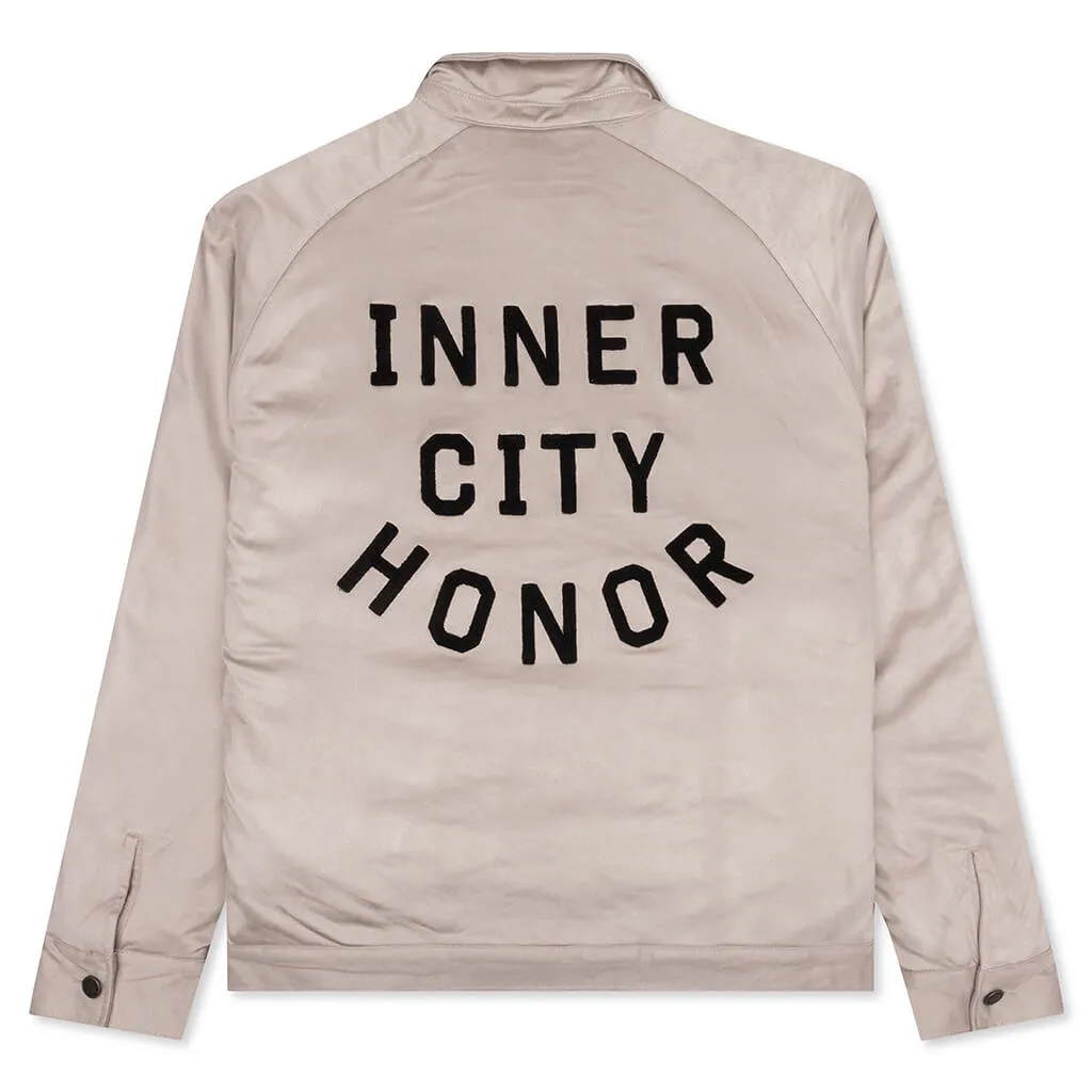 Honor The Gift Sueded Band Jacket - Grey