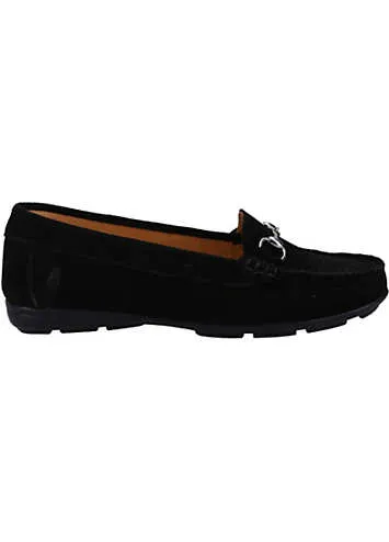 Hush Puppies Molly Snaffle Black Loafer Shoes | Kaleidoscope