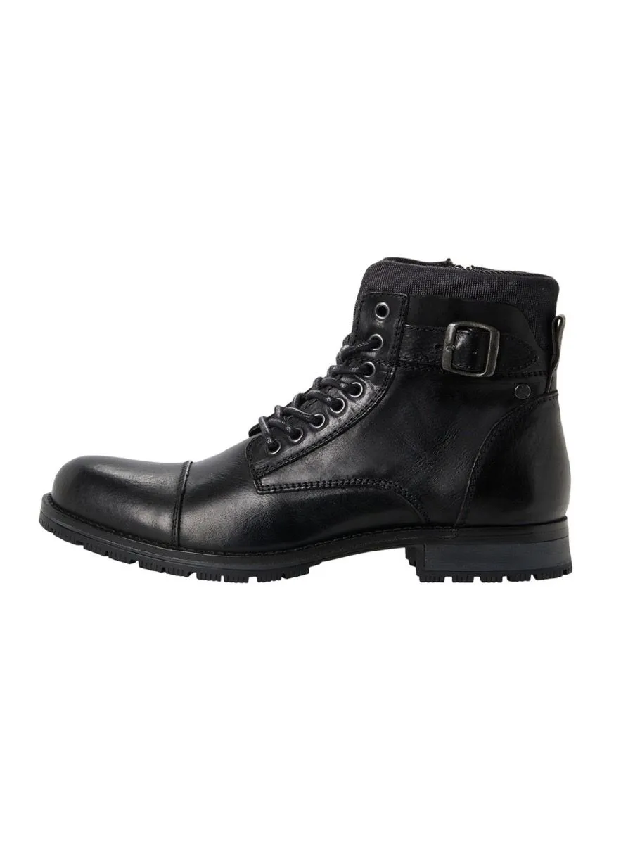 Jack & Jones Albany Leather Boots Anthracite