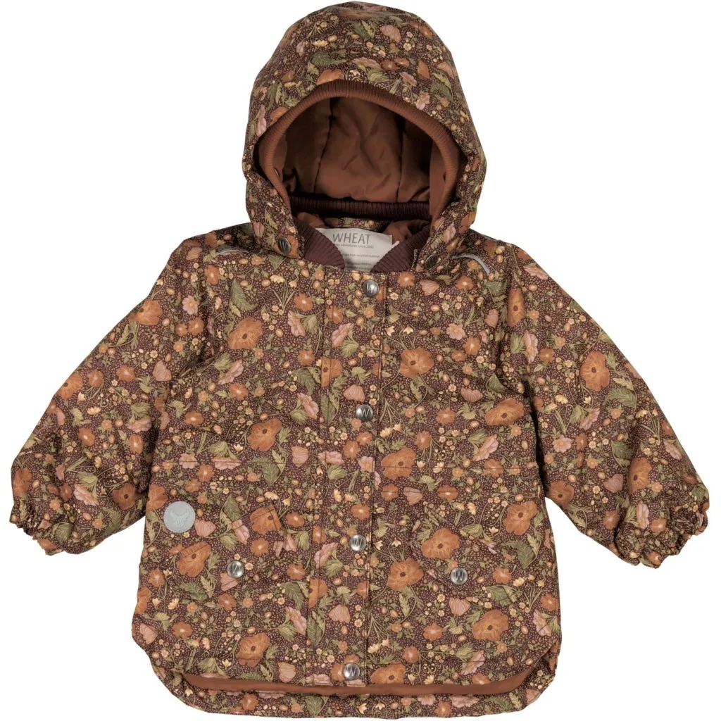 Jacket Elda Tech - maroon flowers