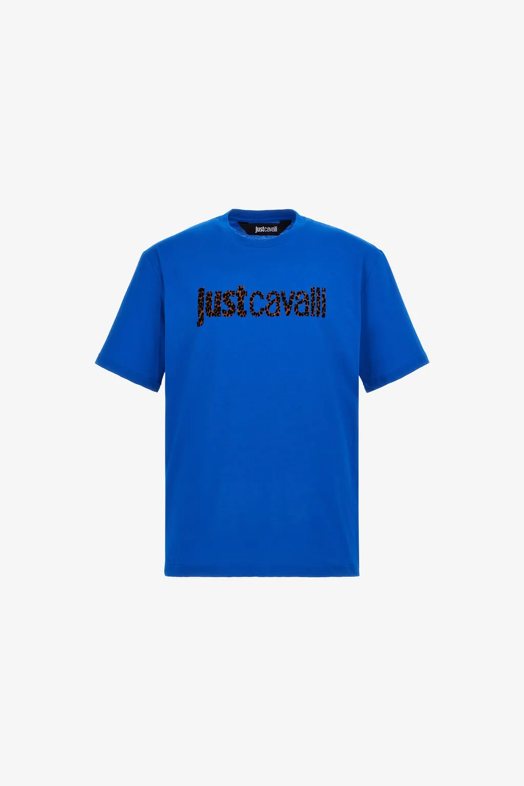 Just Cavalli 75Oahg01 Cj300 R Logo Animal T-Shirt Blue