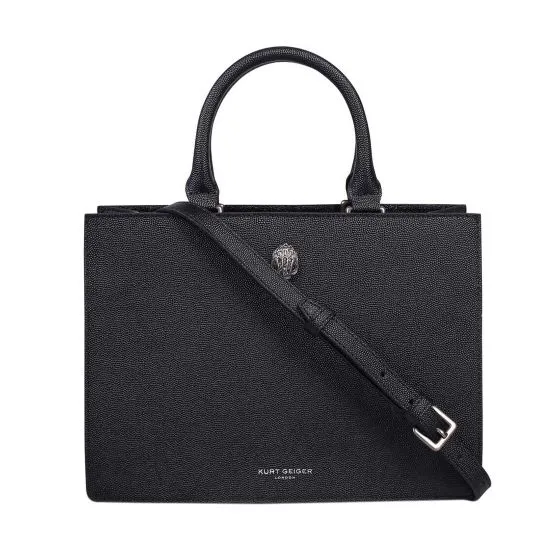 KURT GEIGER Shoredicth Tote Black Leather Corssbody Bag