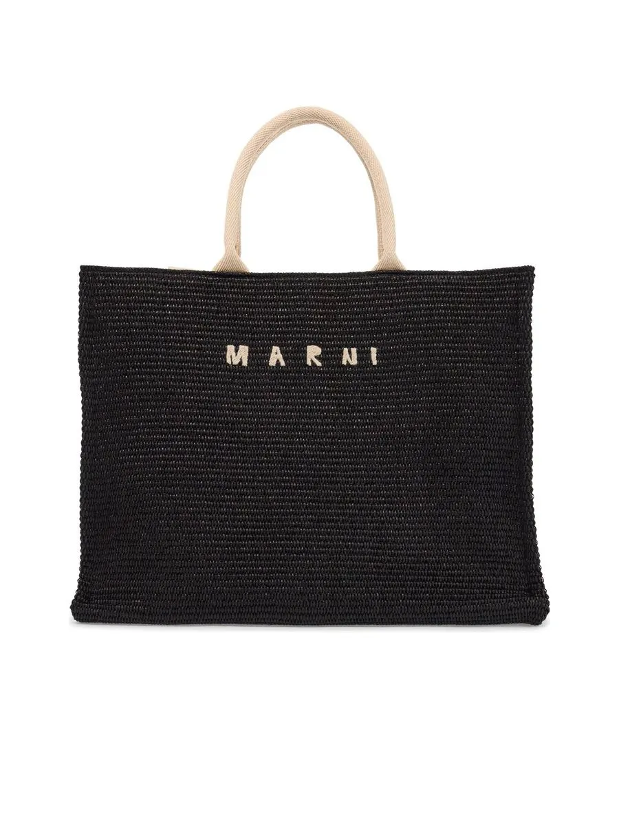 Large Raffia Effect Tote Bag