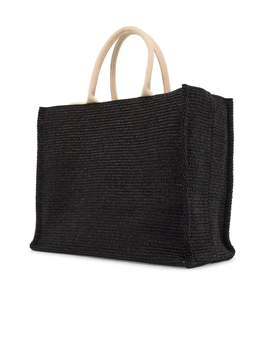 Large Raffia Effect Tote Bag