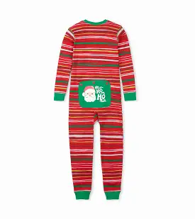 Little Blue House Holiday Stripes Union Suit