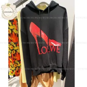 LOEWE  |Long Sleeves Cotton Logo Outlet Hoodies & Sweatshirts