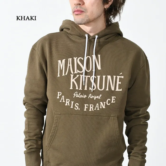 MAISON KITSUNE  |Long Sleeves Cotton Logo Designers Hoodies