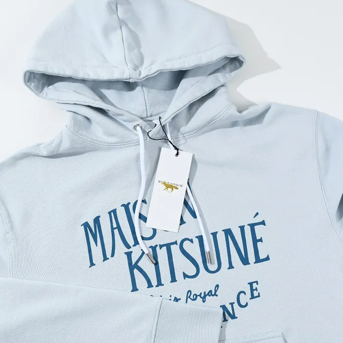 MAISON KITSUNE  |Long Sleeves Cotton Logo Designers Hoodies