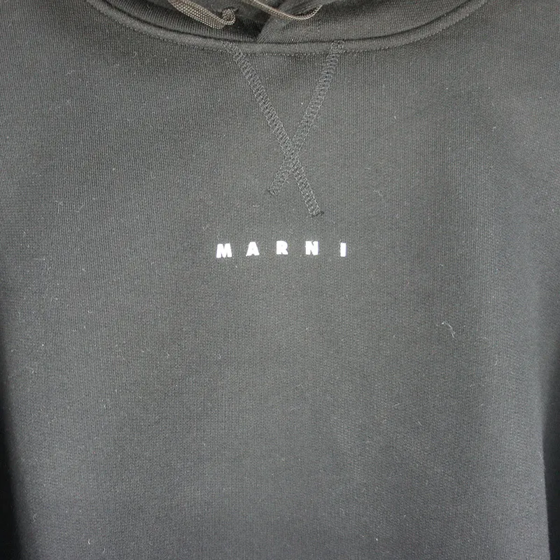 MARNI  |Long Sleeves Plain Cotton Logo Designers Hoodies