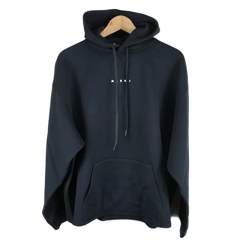 MARNI  |Long Sleeves Plain Cotton Logo Designers Hoodies