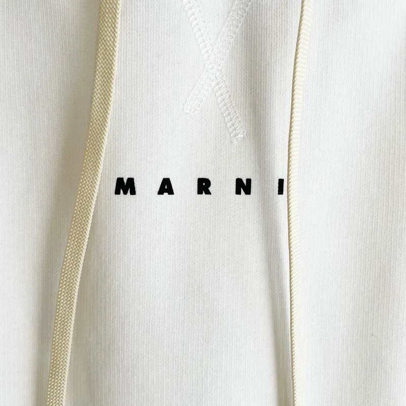 MARNI  |Long Sleeves Plain Cotton Logo Designers Hoodies