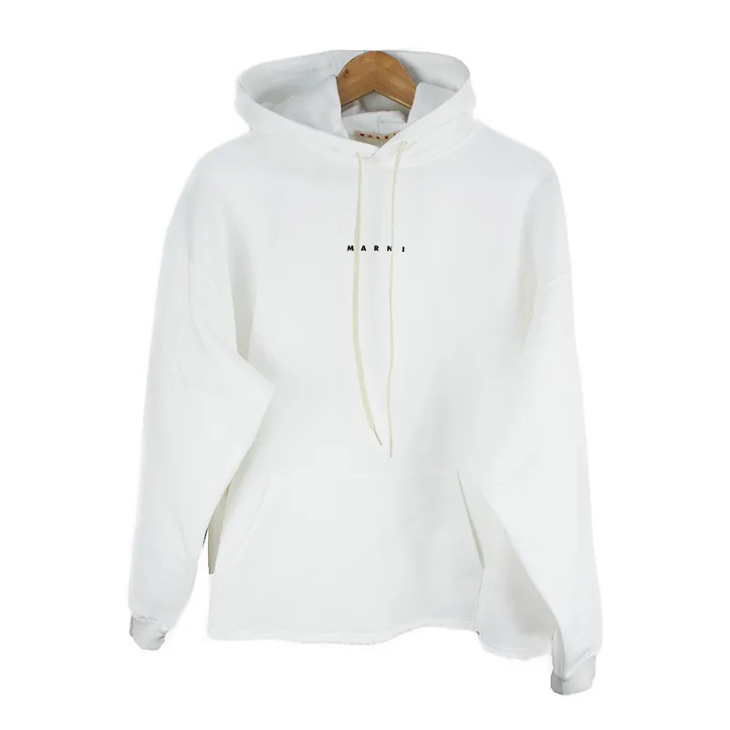 MARNI  |Long Sleeves Plain Cotton Logo Designers Hoodies