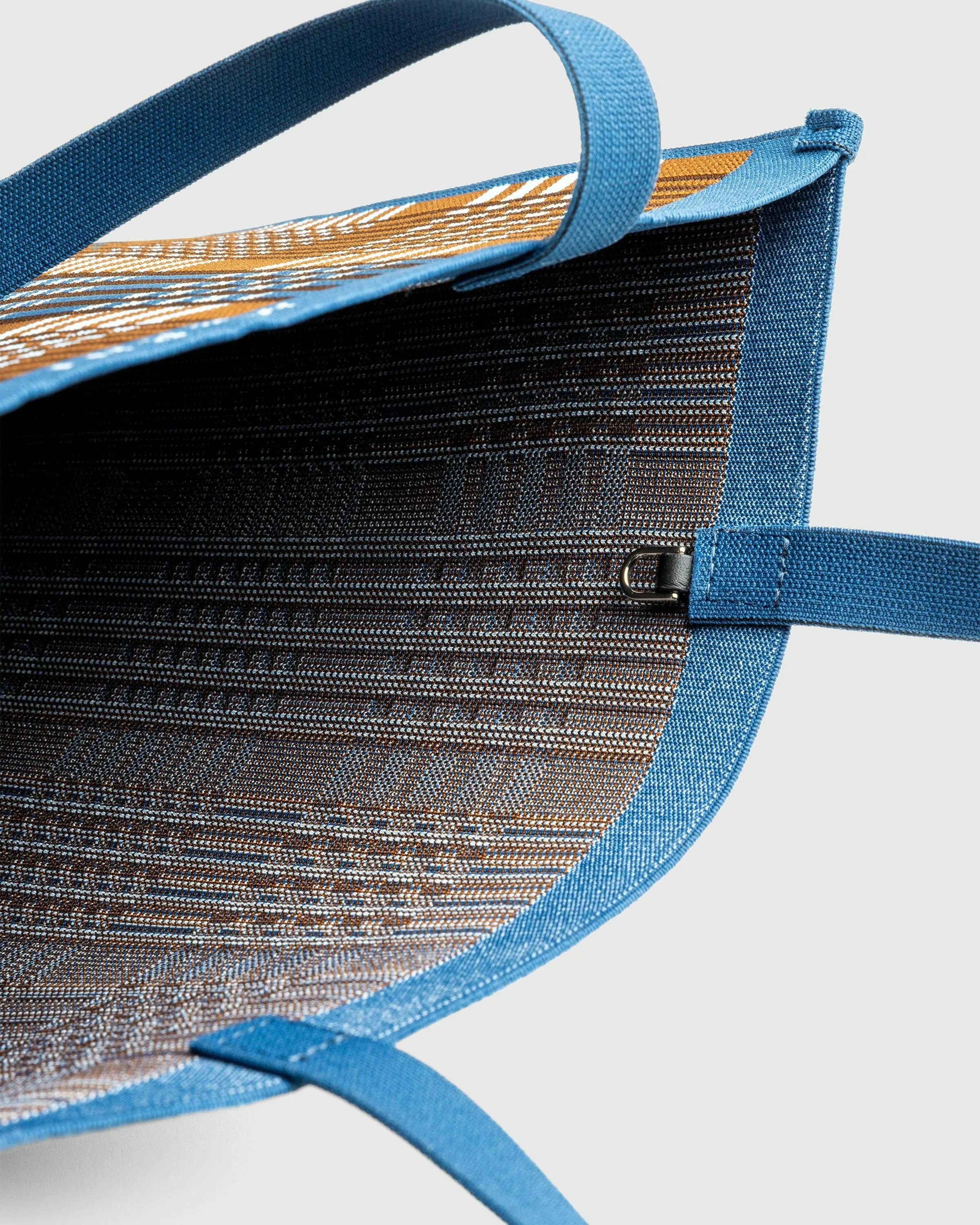 Marni – Check Jacquard Tote Bag Light Blue/Rust | Highsnobiety Shop