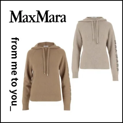 MaxMara  |Street Style Logo Hoodies & Sweatshirts