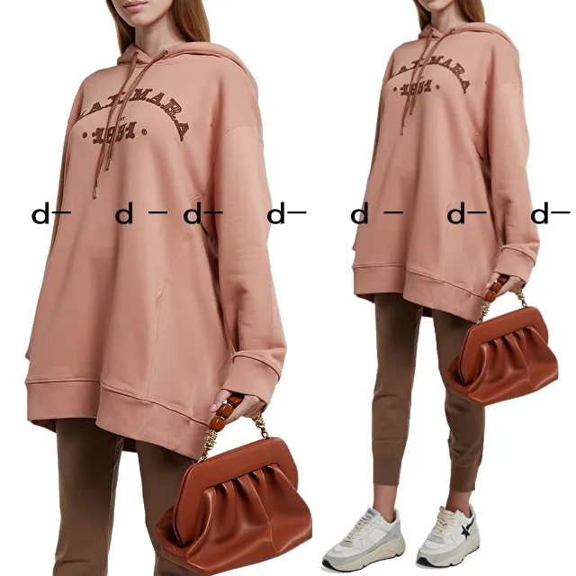 MaxMara  |Unisex Long Sleeves Logo Hoodies & Sweatshirts