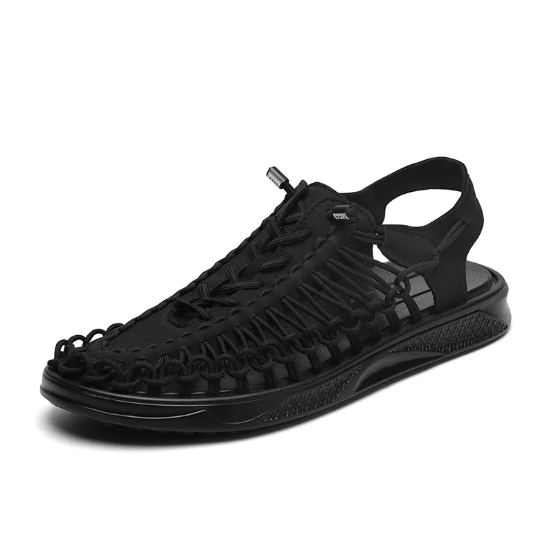 Men Weave Sandals Black 