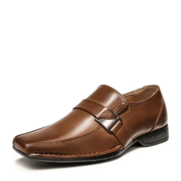 Men's Wide Monk Strap Dress Loafer Shoes