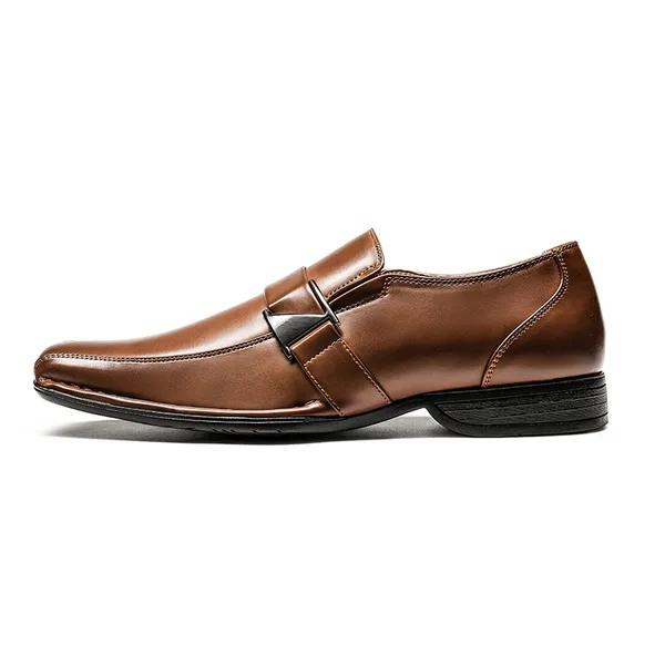 Men's Wide Monk Strap Dress Loafer Shoes