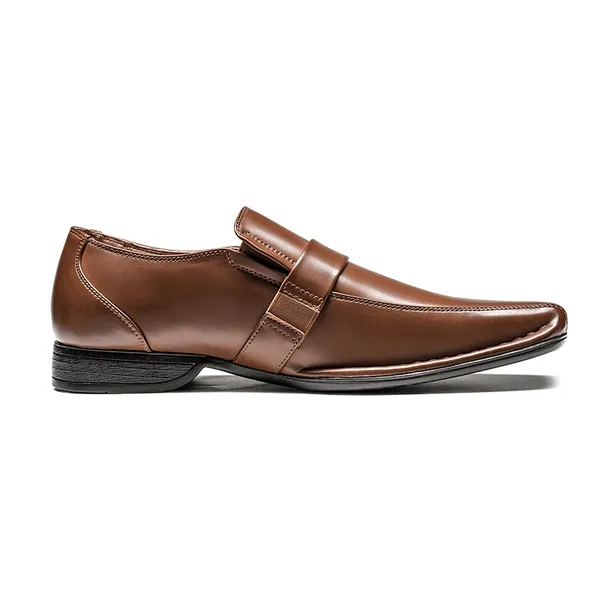 Men's Wide Monk Strap Dress Loafer Shoes